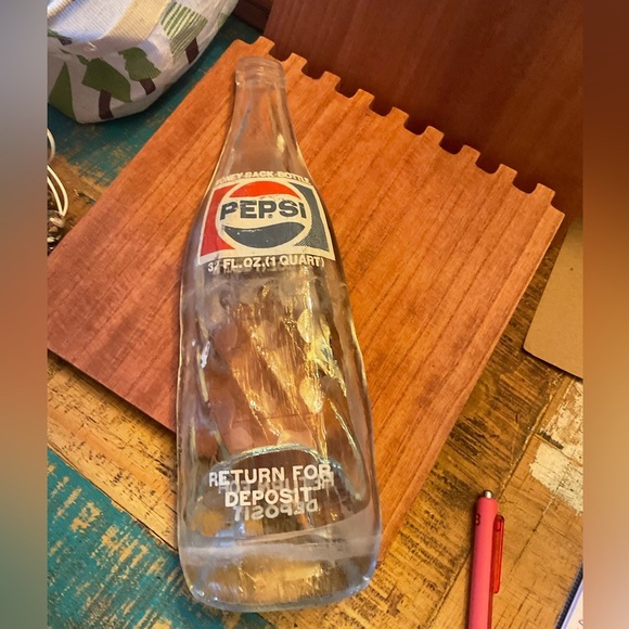 Slumped Melted Glass Pepsi Bottle. - Picture 3 of 3
